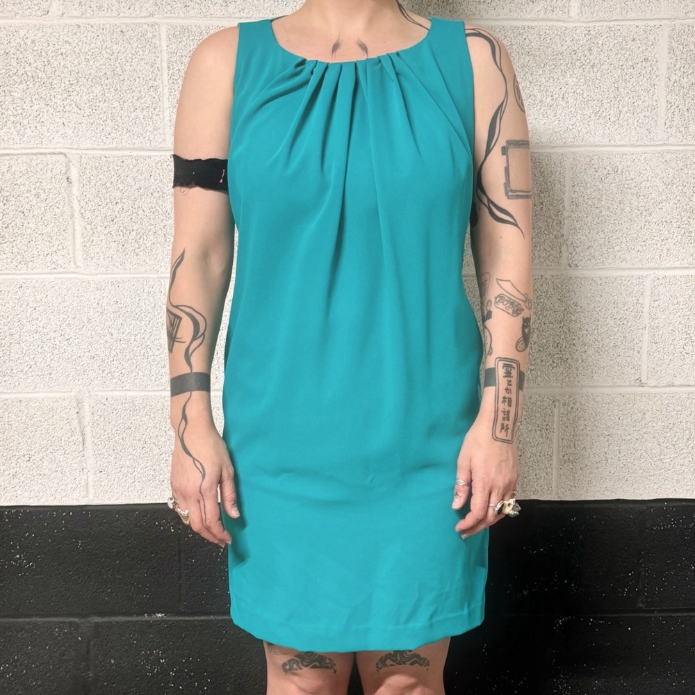 Vintage Gianni Versace Teal Shift Dress